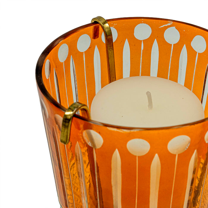 Royal Hurricane Candle White Amber Tonka