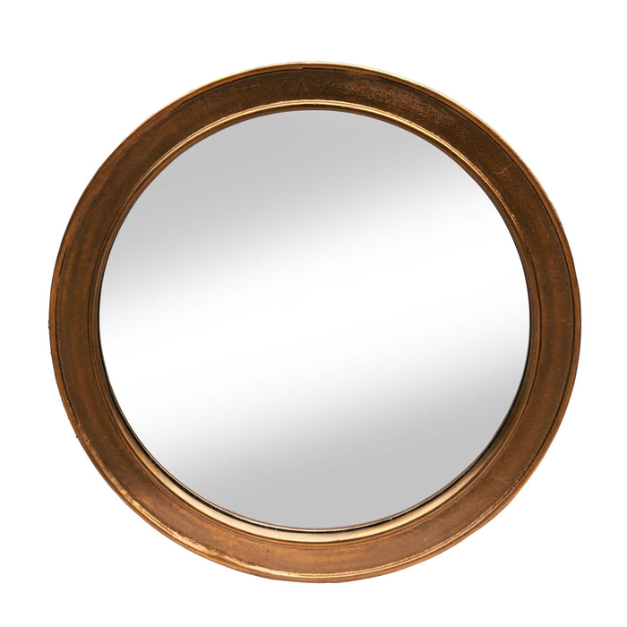 Chantrea Antique Brass Round Mirror