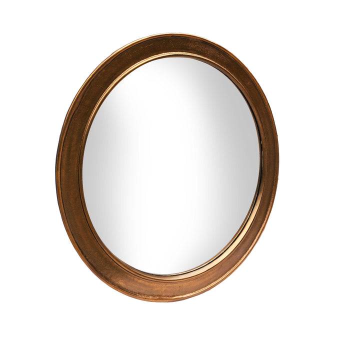 Chantrea Antique Brass Round Mirror