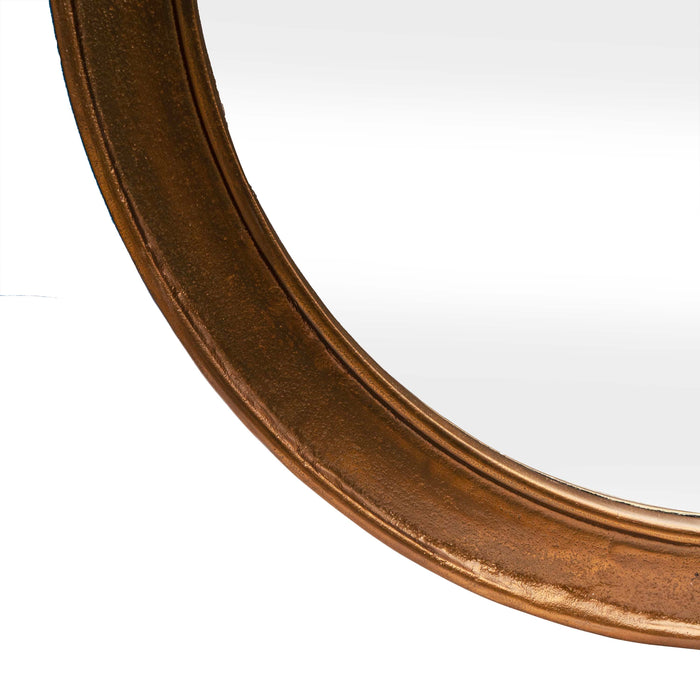 Chantrea Antique Brass Round Mirror