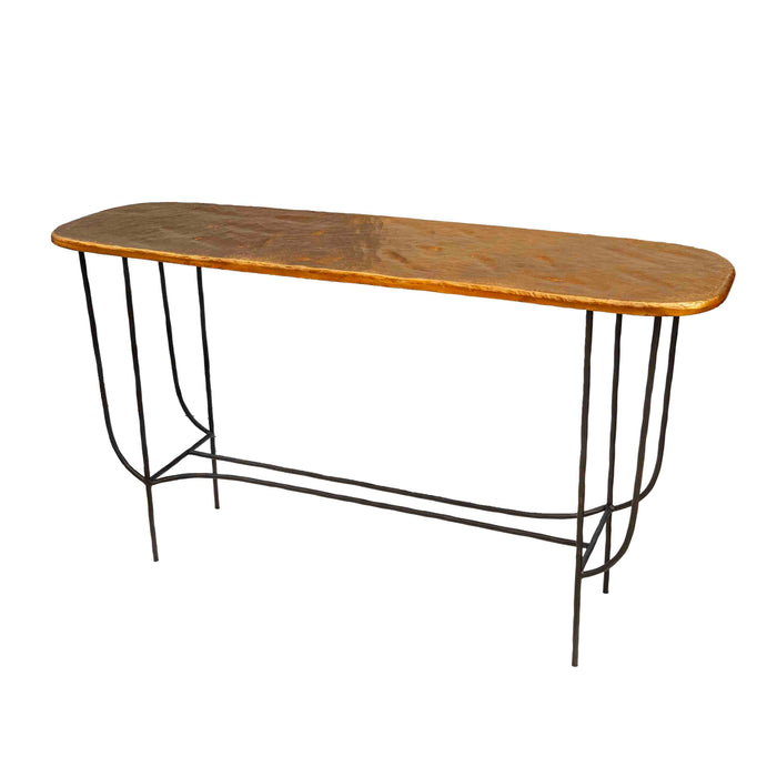 Diyan Antique Brass Console Table