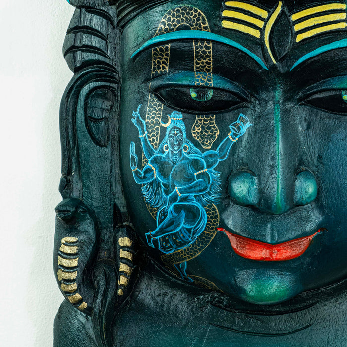 Shiva Mask Samharam Dance Wall Mounted