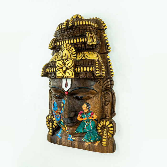 Vishnu Mask Rama Sita Breaking the Bow Wall Mounted