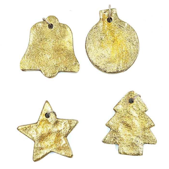 Christmas Gold Ornaments (Assorted - Set of 4)