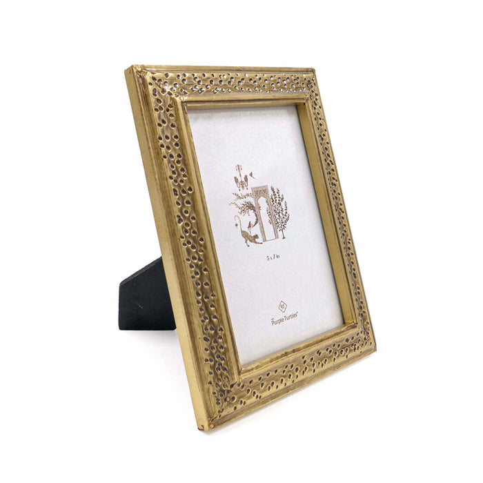 Almir Brass Wooden Photo Frame