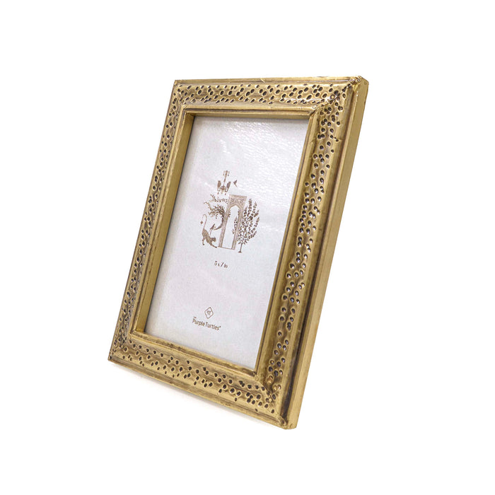 Almir Brass Wooden Photo Frame