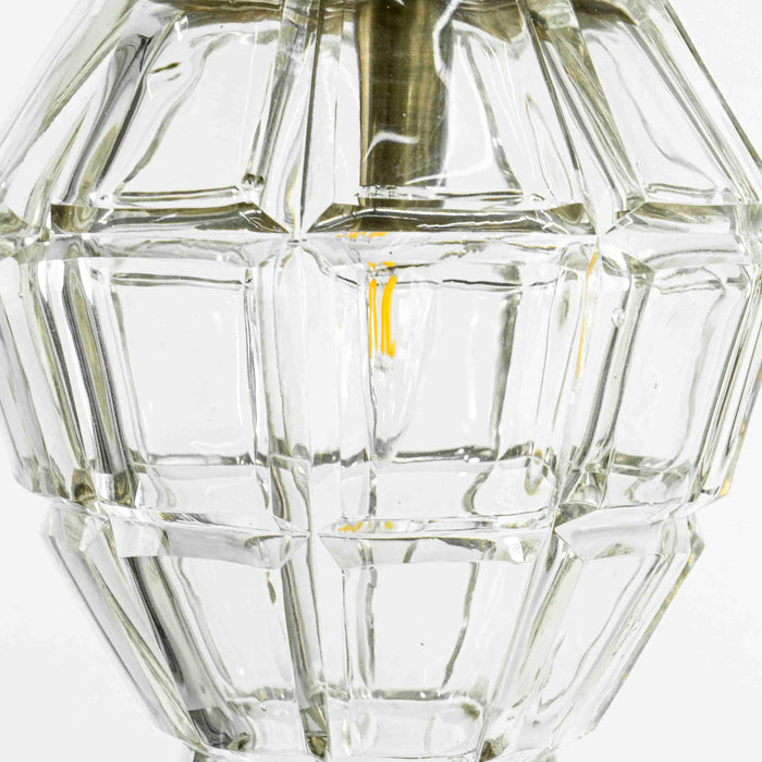 Kamari Crystal And Brass Pendant Light