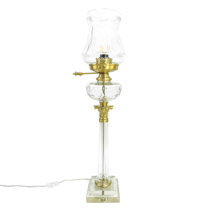 Vashti Crystal Clear And Brass Table Lamp