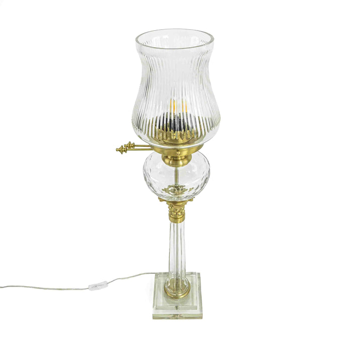 Vashti Crystal Clear And Brass Table Lamp