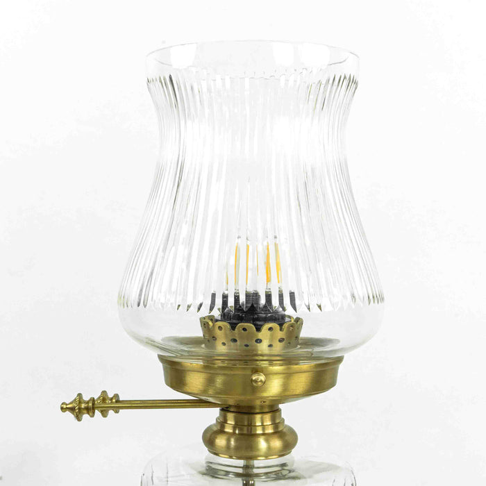 Vashti Crystal Clear And Brass Table Lamp