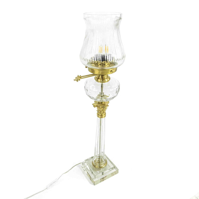 Vashti Crystal Clear And Brass Table Lamp