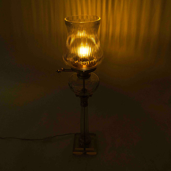 Vashti Crystal Clear And Brass Table Lamp