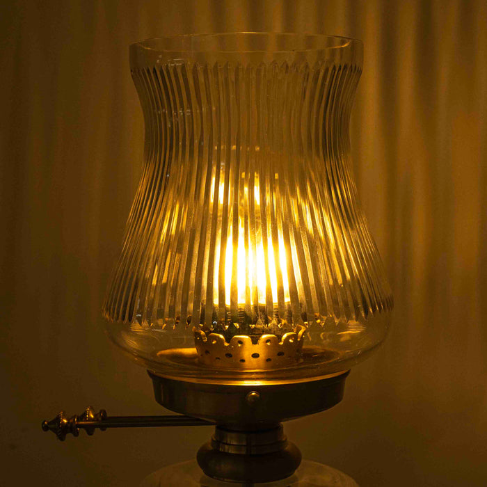 Vashti Crystal Clear And Brass Table Lamp