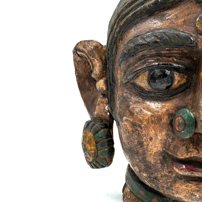 Ardhanareshwara Wooden Mask