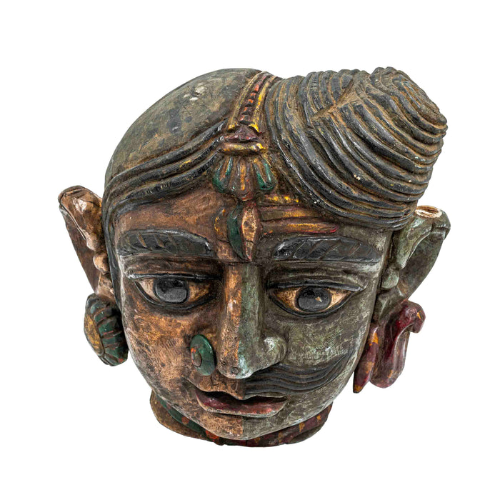 Ardhanareshwara Wooden Mask