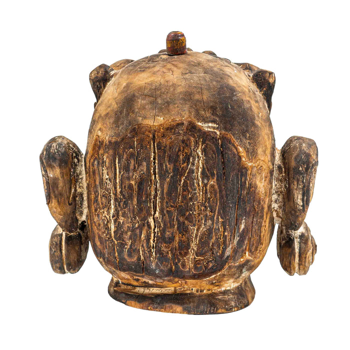 Hanuman Wooden Head With Pillar