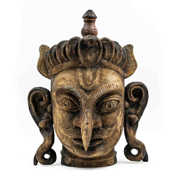 Garuda Wooden Mask With Pillar