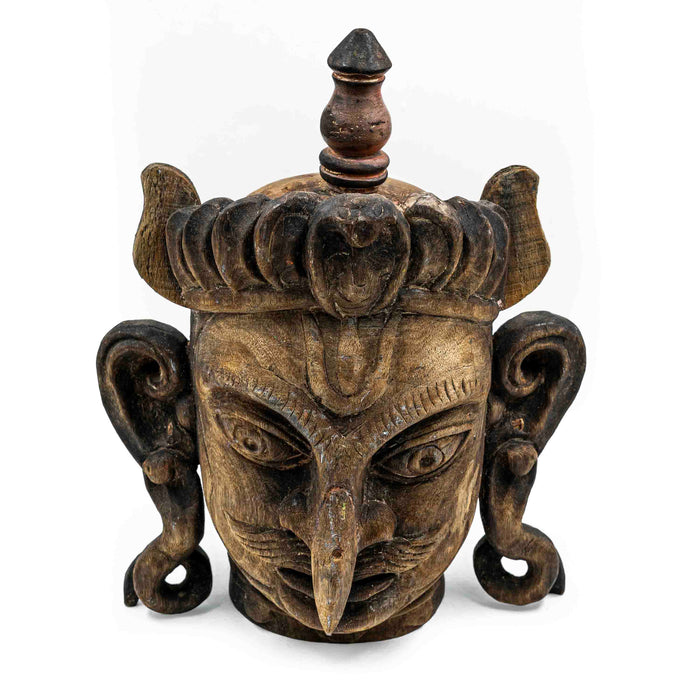 Garuda Wooden Mask With Pillar