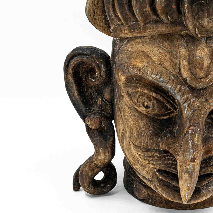 Garuda Wooden Mask With Pillar