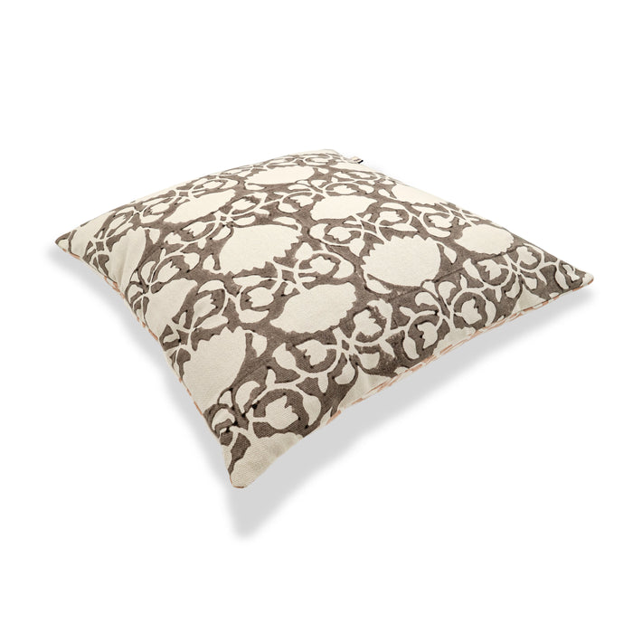 WHITE LOTUS CUSHION COVER