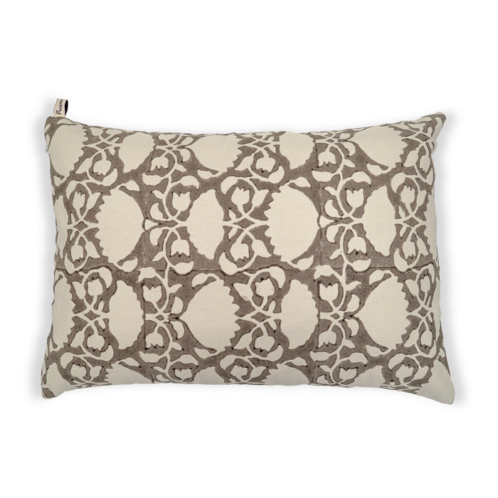 WHITE LOTUS CUSHION COVER