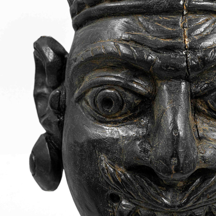 Wooden Black Face Mask