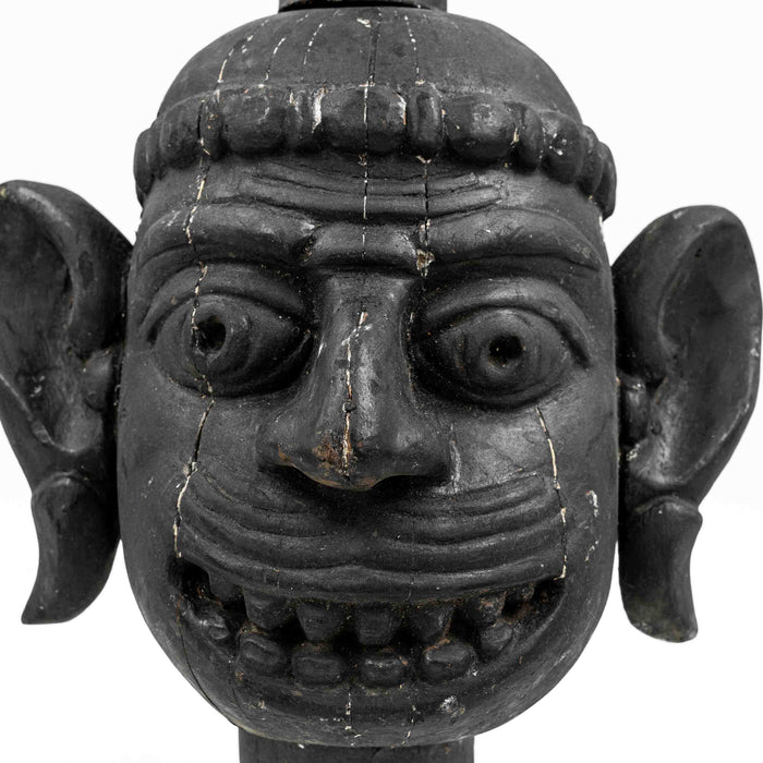 Black Wooden Face Mask