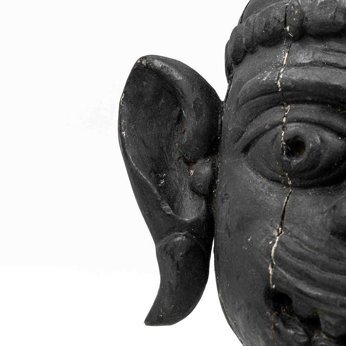Black Wooden Face Mask