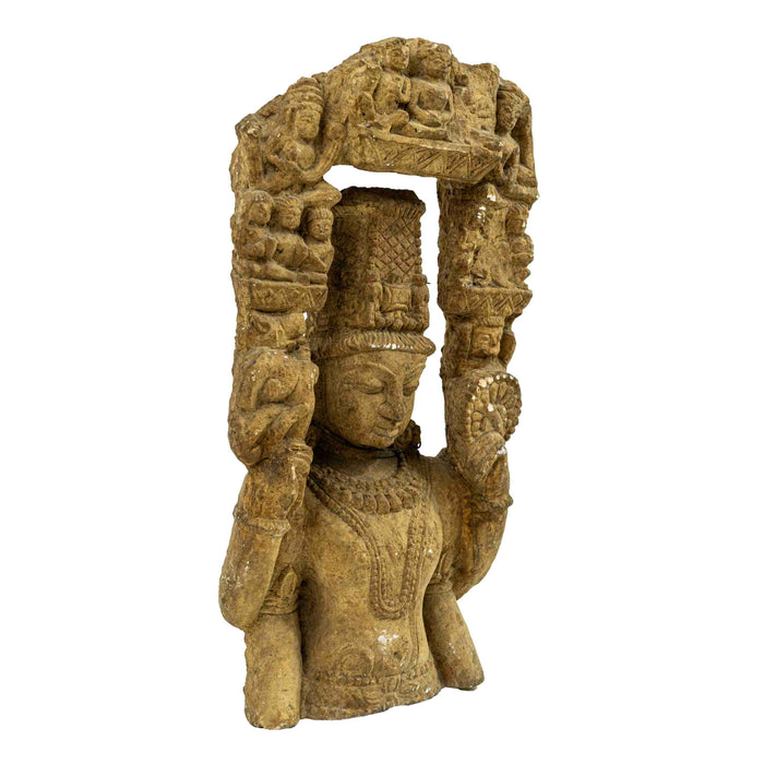 Vishnu Stone Statue With Arc