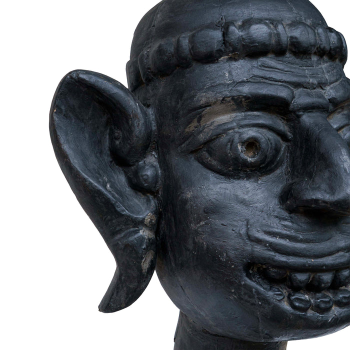 Black Wooden Face Mask