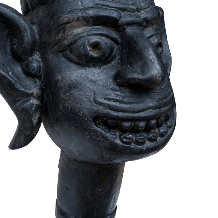 Black Wooden Face Mask