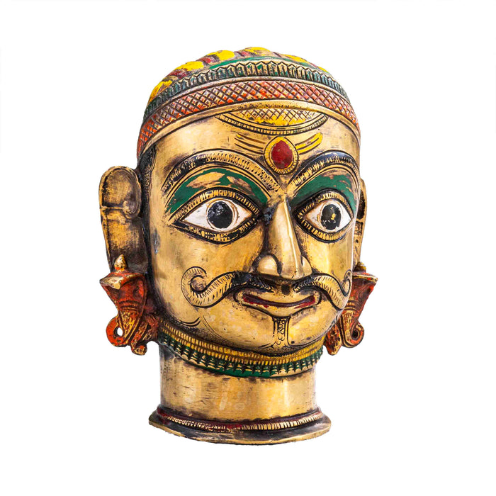 Antique Brass Shiva Head
