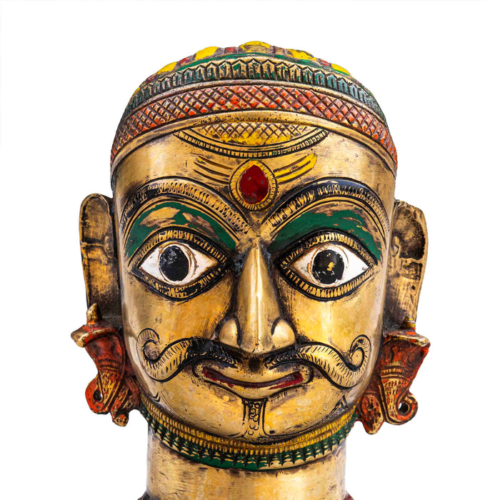 Antique Brass Shiva Head