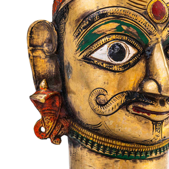 Antique Brass Shiva Head