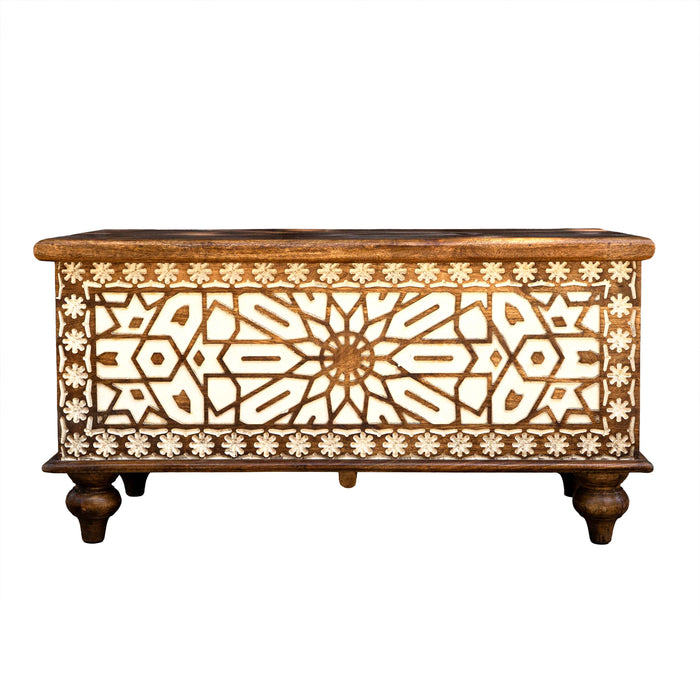 Naya Wooden White Chest Box