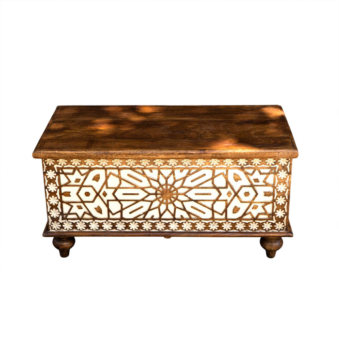 Naya Wooden White Chest Box