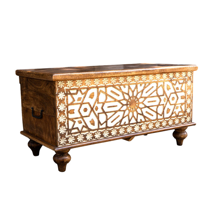 Naya Wooden White Chest Box