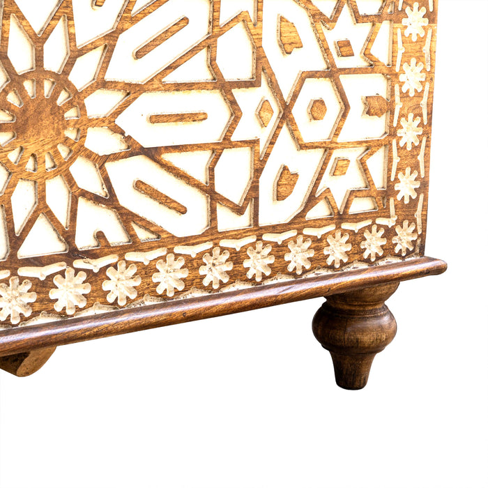 Naya Wooden White Chest Box