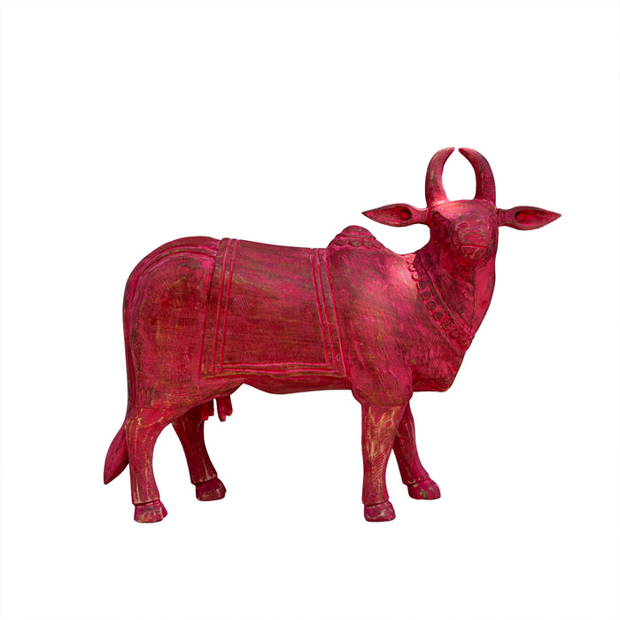 Procession Wooden Red Cow