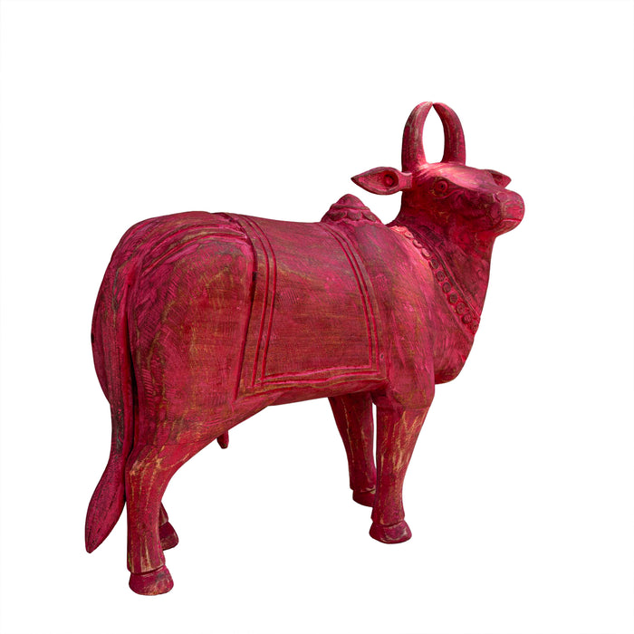 Procession Wooden Red Cow