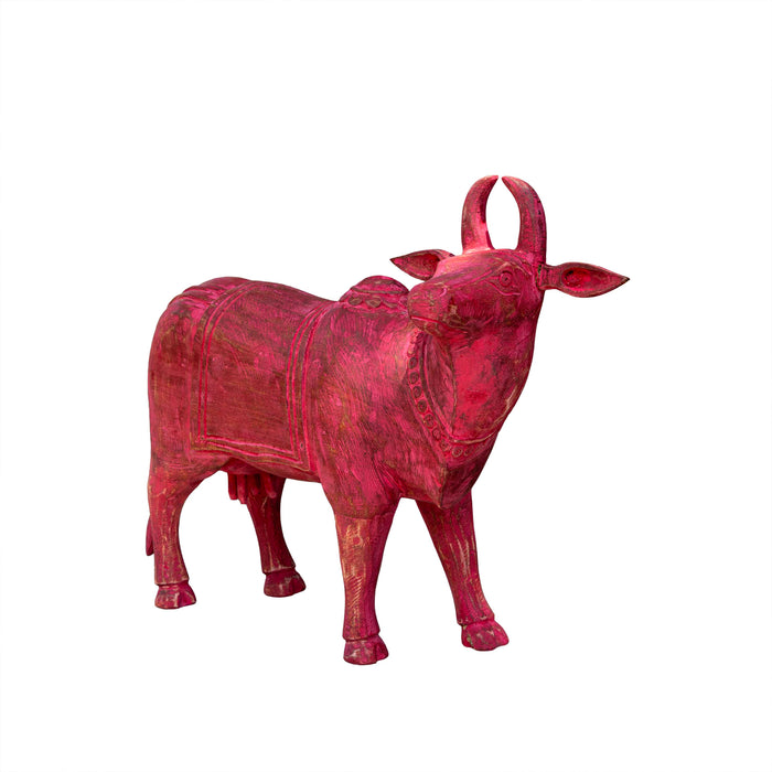 Procession Wooden Red Cow