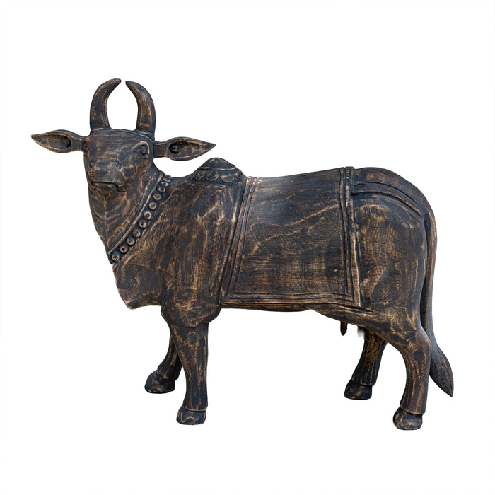 Procession Wooden Black Cow