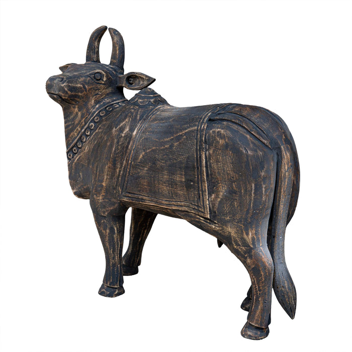 Procession Wooden Black Cow