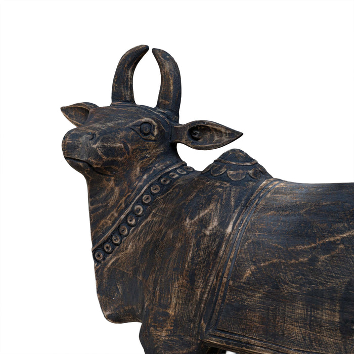 Procession Wooden Black Cow