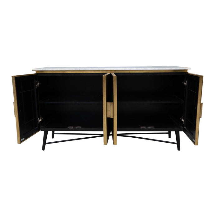 Miera Marble With Brass Sideboard