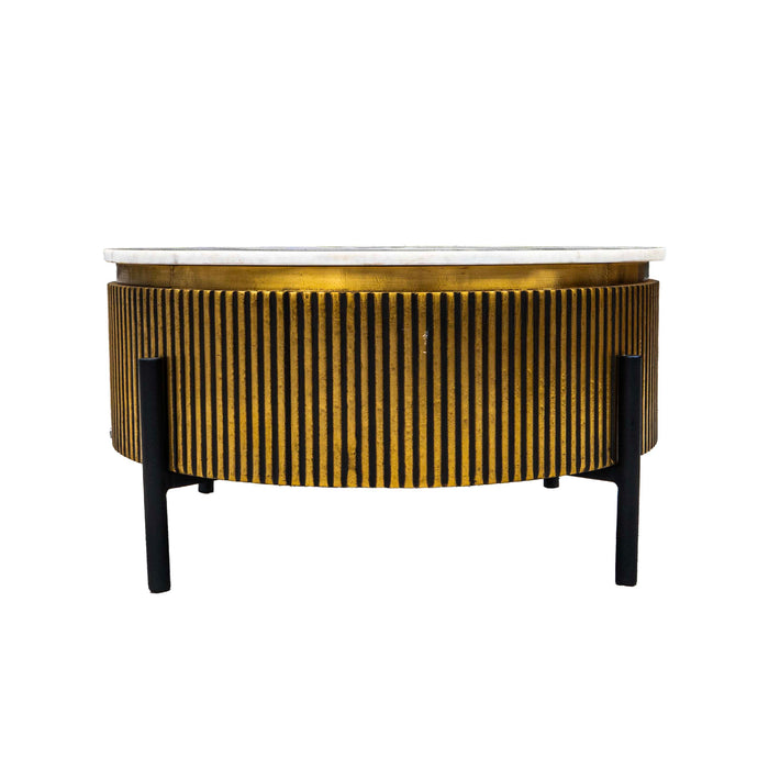 Akari Marble With Brass Coffee Table