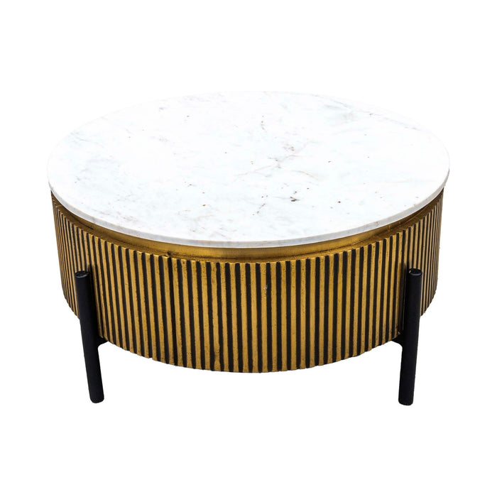 Akari Marble With Brass Coffee Table