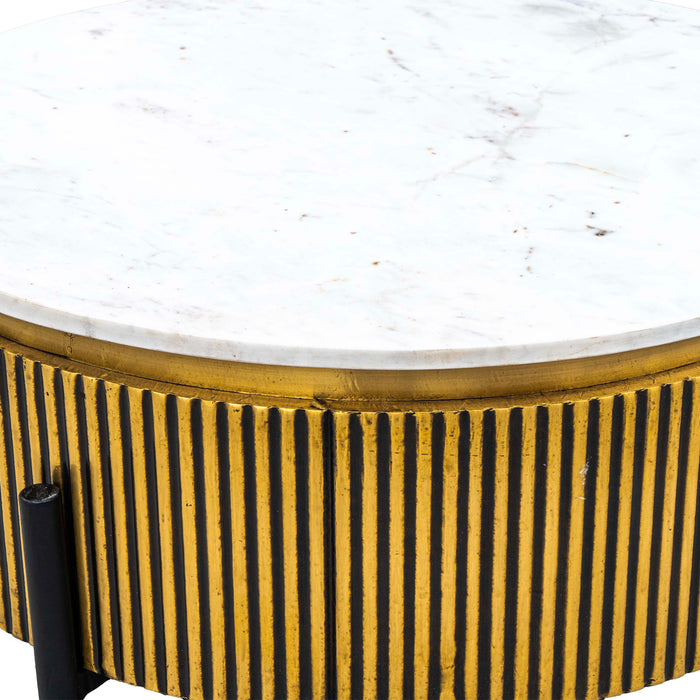 Akari Marble With Brass Coffee Table