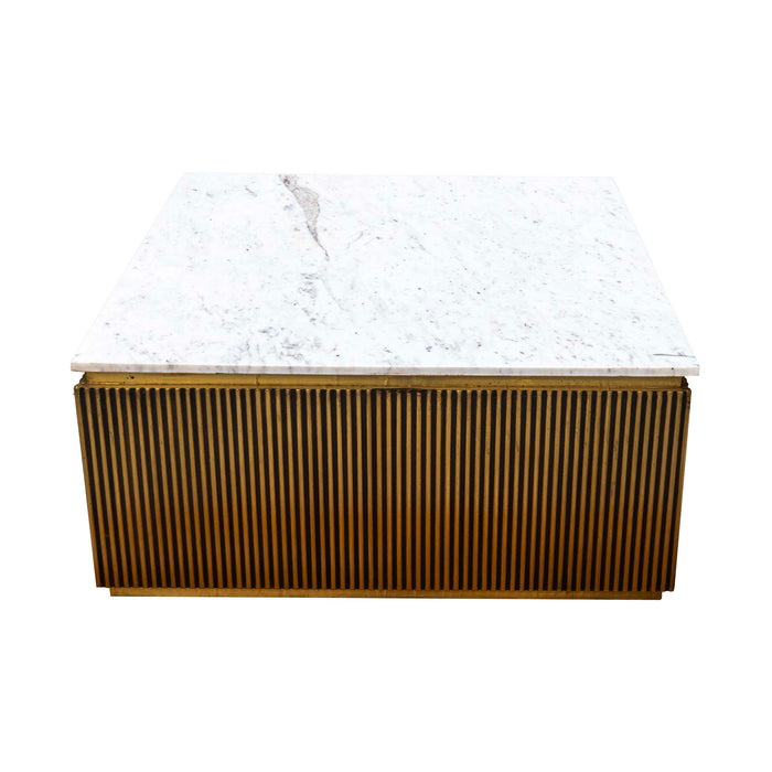 Akira Marble With Brass Coffee Table