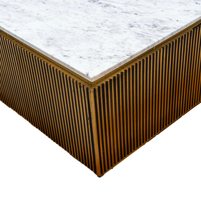 Akira Marble With Brass Coffee Table